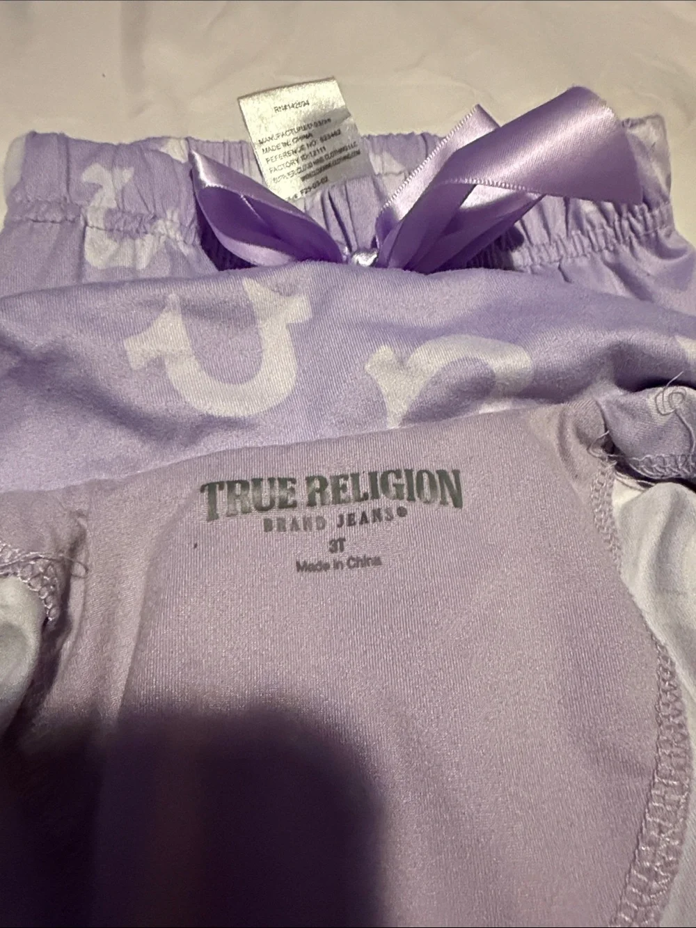 True Religion Girls' Lavender Horseshoe Pajama Set